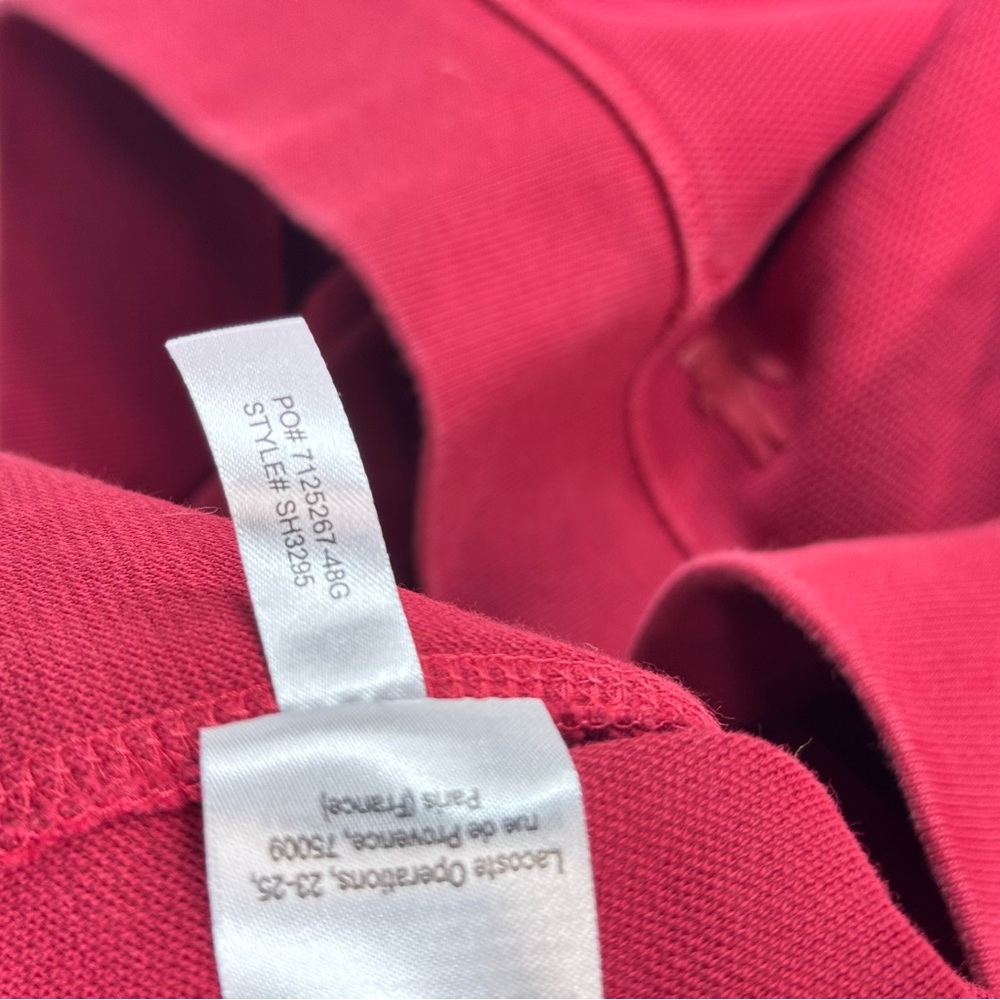 Vintage Lacoste Wine Hoodie Jumper Men’s 4XL big front pocket - Picture 11 of 13